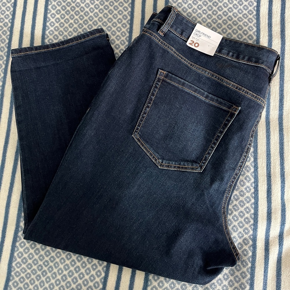 Lane Bryant Mid-Rise Girlfriend Cropped Jeans